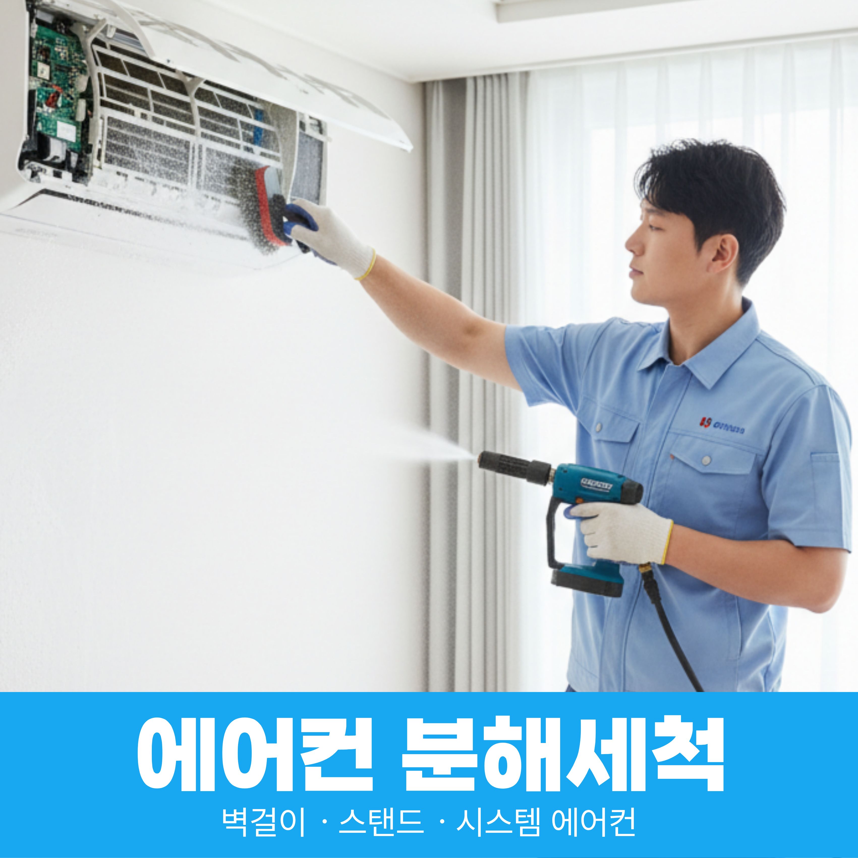 [에어컨 청소] 에어컨 분해 세척